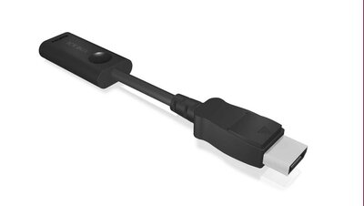 RaidSonic IcyBox AC508 DisplayPort M - HDMI F Adapterkábel (4K) 0.1m Fekete