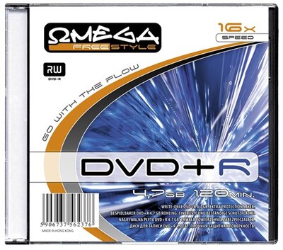 OMEGA DVD+R Freestyle DVD lemez Slim tok