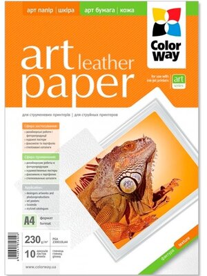 ColorWay Photo paper Inkjet paper ART glossy leather 230g/m A4 10 sheet