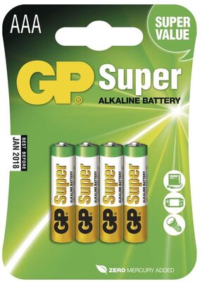 GP Super alkáli 24A 4db/blister mikro ceruza (AAA) elem