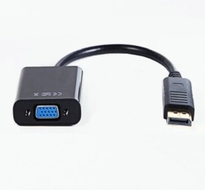 Gembird Displayport v1.1 - VGA adapter Fekete