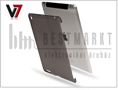 Apple iPad2/iPad3 szilikon hátlap - V7 Soft-Touch Protective Back - smoke