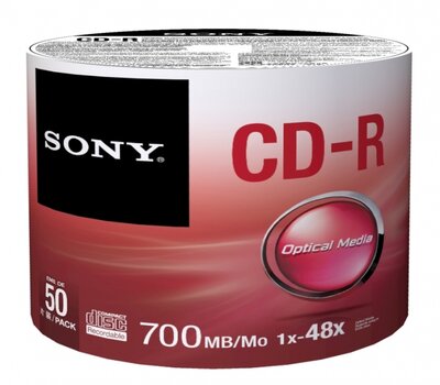 SONY CD lemez CDR DATA 700MB 48x 50db/henger zsugorhenger