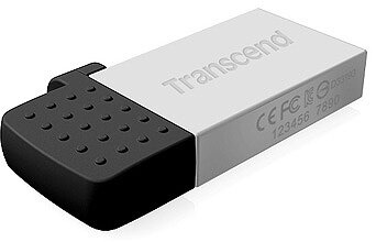 Transcend 32GB JetFlash F380 USB 2.0 + micro USB OTG pendrive - Ezüst