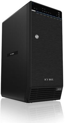 Icy Box External 3,5" HDD 8 férőhelyes Külső Merevemezház Fekete - IB-3680SU3