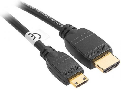 TRACER miniHDMI M - HDMI M Adapterkábel Fekete 1m