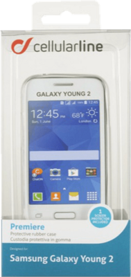 Cellularline Premier Samsung Galaxy Young 2 gumi tok Átlátszó