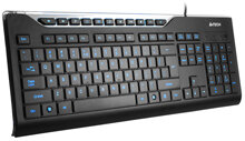 A4Tech KD-800L billentyűzet, USB, fekete (kék fény), US (A4TKLA42318)