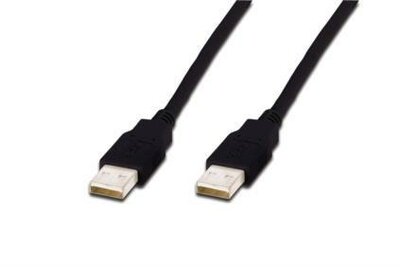 Assmann USB 2.0 HighSpeed Male to Male 1 méteres fekete adatkábel