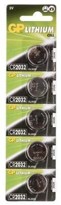 GP CR2032-U5 Lítium Gombelem (5db/csomag)