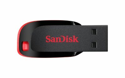 Sandisk 64GB Cruzer Blade USB2.0 pendrive - Fekete/piros