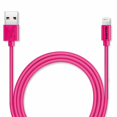 ADATA Lightning és USB adat- és töltőkábel 1m rózsaszín (AMFIPL-100CM-CPK)