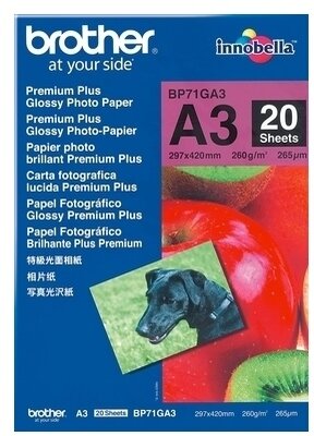Brother Fotópapír Innobella Premium Plus A3, 20db/csomag