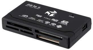 iBox USB kártyaolvasó, 6 szlot, külső, fekete