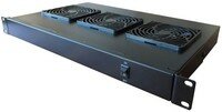 Excel ventillátoregység 3 ventilátor+kapcsoló 19" 1U fekete
