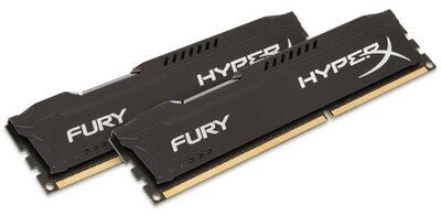 Kingston HyperX Fury Black 16GB 1600MHz DDR3 memória Non-ECC CL10 Kit of 2
