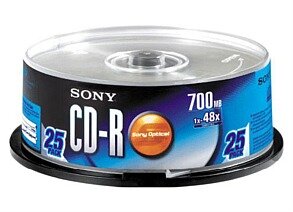 SONY CD lemez CDR DATA 700MB 48x 25db/henger
