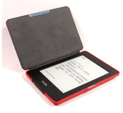 C-Tech AKC-05 kemény fedeles flip tok Amazon Kindle Paperwhite ebook olvasókhoz, piros
