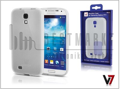 Samsung i9500 Galaxy S4 hátlap - V7 FlexSlim - fehér