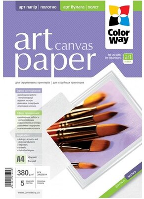 ColorWay Photo paper Inkjet paper ART Canvas 380g/m A4 5 sheet