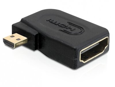 Delock 65352 nagy sebességű HDMI - micro D apa > A anya oldalra fordítva adapter