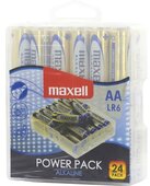 MAXELL Alkálielem Power Pack LR-6 AA 24db-os visszazárható átlátszó műanyag dobozban