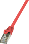 LogiLink CAT5e F/UTP Patch Cable AWG26 red 0,25m