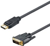 M-CAB 7003472 Displayport 1.1a - DVI-D kábel 3m Sötétszürke