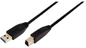 LogiLink USB 3.0 Csatlakozó kábel A->B 2x male 1.00 méter