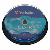 Verbatim CD-R 700 MB, 80min, 52x, hengeren (DataLife) 10db/csomag