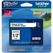 Brother TZE231 12mm laminált szalag - fehér alapon fekete