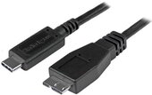 Startech USB31CUB1M USB 3.1 C - Micro B adatkábel 1m - Fekete