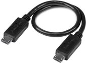Startech UUUSBOTG8IN Micro USB - Micro USB 2.0 adatkábel 0.2m - Fekete