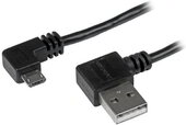 Startech USB2AUB2RA1M Micro - USB - USB 2.0 A "L" adat/töltőkábel 1m - Fekete