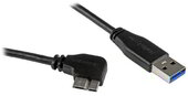 Startech USB3AU1MRS Micro USB 3.0 B - Micro-USB A "L" Slim adatkábel 1m -Fekete