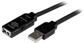 Startech USB2AAEXT10M USB 2.0 A - USB A Aktív hosszabbító kábel 10m - Fekete