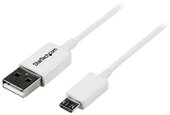 Startech USBPAUB2MW Micro USB 2.0 A - Micro B adat/töltőkábel 2m - Fehér