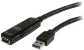Startech USB3AAEXT10M USB 3.0 Aktív hosszabbító kábel 10m - Fekete