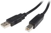 Startech USB2HAB3M USB 2.0 A - USB B adatkábel 3m - Fekete
