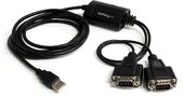 Startech ICUSB2322F 2 Port FTDI USB - Serial RS232 összekötő kábel 1.8m - Fekete