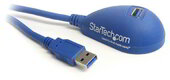 Startech USB3SEXT5DSK USB 3.0 A - A asztali hosszabbítókábel 1.5m - Kék