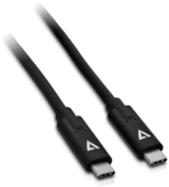 V7 V7UCC-2M-BLK-1E USB-C - USB-C (apa - apa) Kábel 2m - Fekete