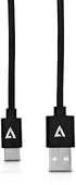 V7 V7U2AC-2M-BLK-1E USB2 A - USB-C (apa - apa) Kábel 2m - Fekete