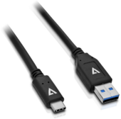 V7 V7U3.1AC-1M-BLK-1E USB 3.1 A - USB-C (apa - apa) Kábel 1m - Fekete