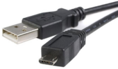 PRC 20326 USB 2.0 A - USB micro B (apa - apa) kábel 1.8m - Fekete