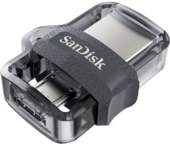 SanDisk 128 GB Ultra Duel Drive Micro USB + USB 3.0 Pendrive - Fekete
