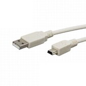 PRC 20133 USB 2.0 A - mini USB 2.0 B (apa - apa) kábel 1.8m - Fehér