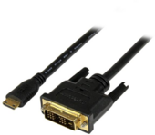 Startech HDCDVIMM2M mini HDMI - DVI-D (Apa-Apa) Adapterkábel 2m Fekete
