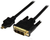Startech HDDDVIMM2M micro HDMI - DVI-D (Apa-Apa) Adapterkábel 2m Fekete