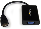 Startech HD2VGAA2 HDMI - VGA (Apa-Anya) Adapterkábel 0.25m - Fekete